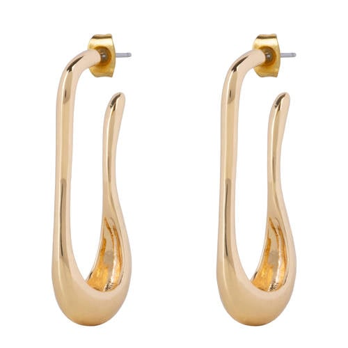 Club Manhattan oorbellen The Wavy Hoops goudkleurig afbeelding