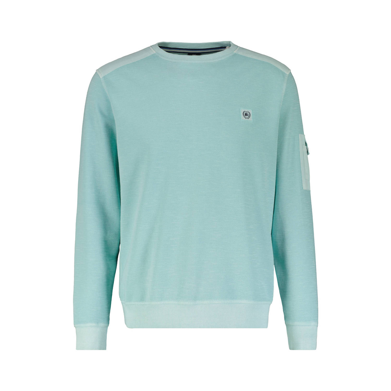 LERROS sweater met logo groen