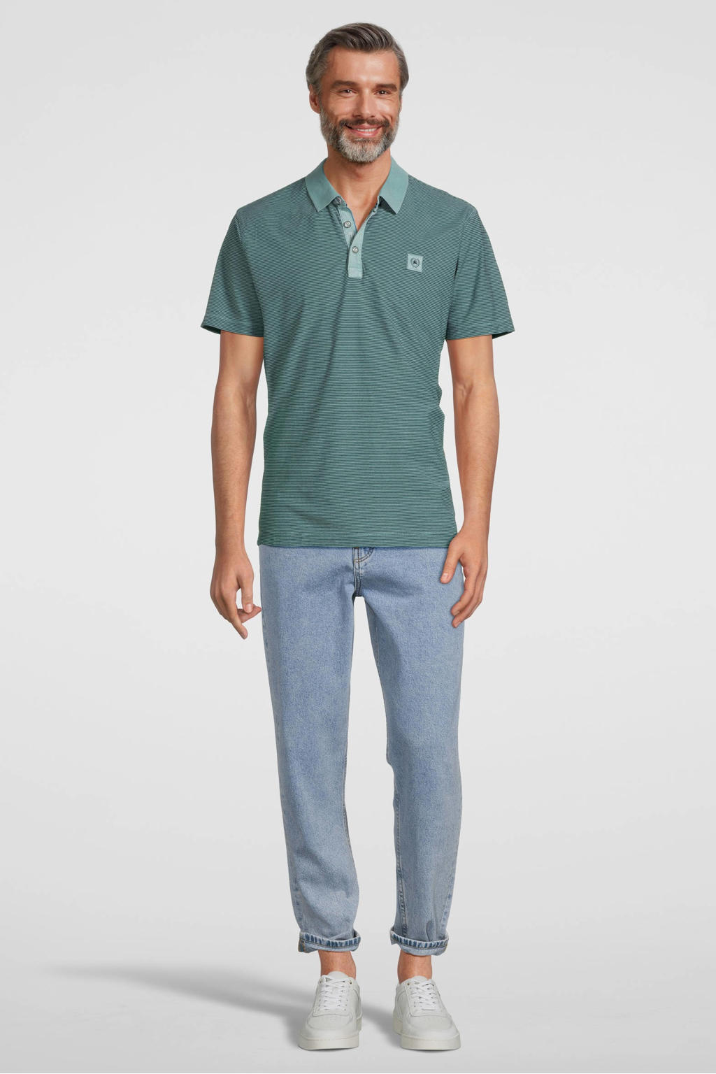 LERROS regular fit polo met logo groen