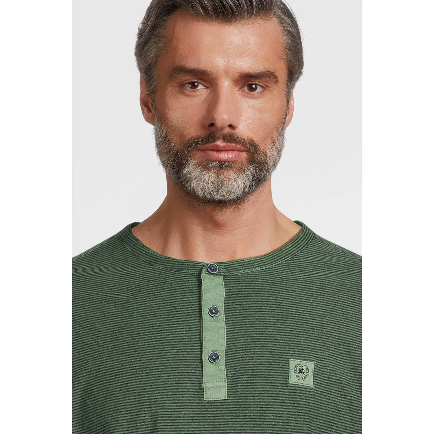 LERROS regular fit T-shirt met logo groen