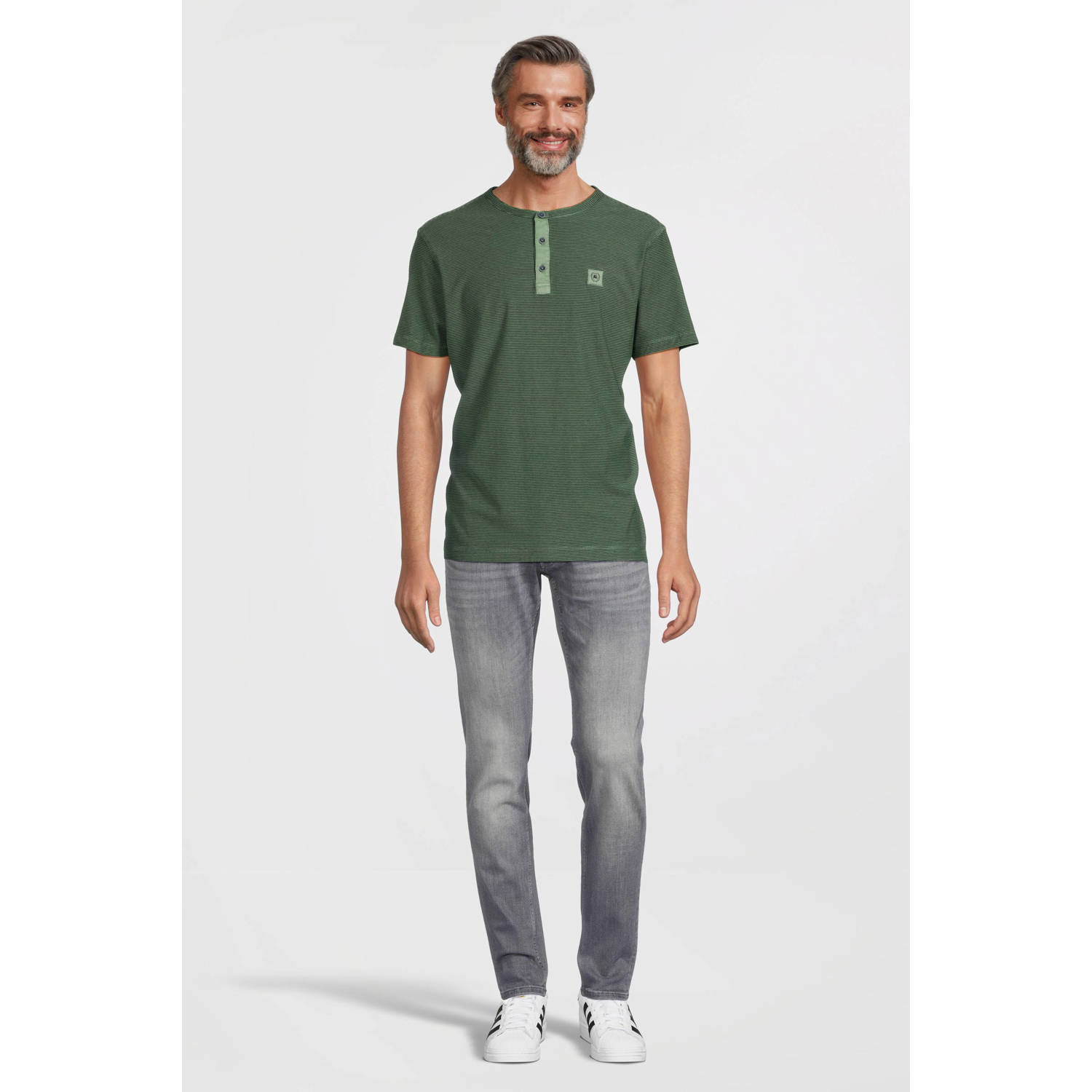 LERROS regular fit T-shirt met logo groen