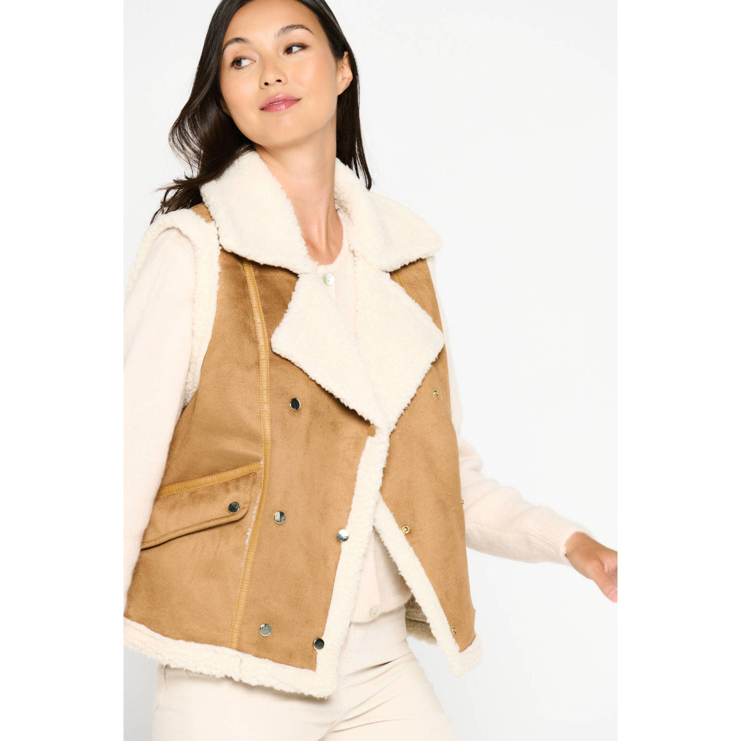 LOLALIZA gilet camel