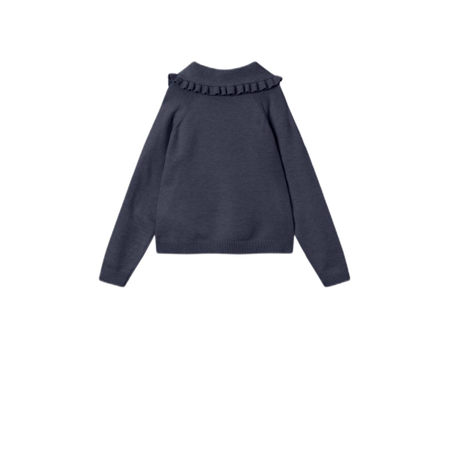 NAME IT KIDS trui met ruches donkerblauw