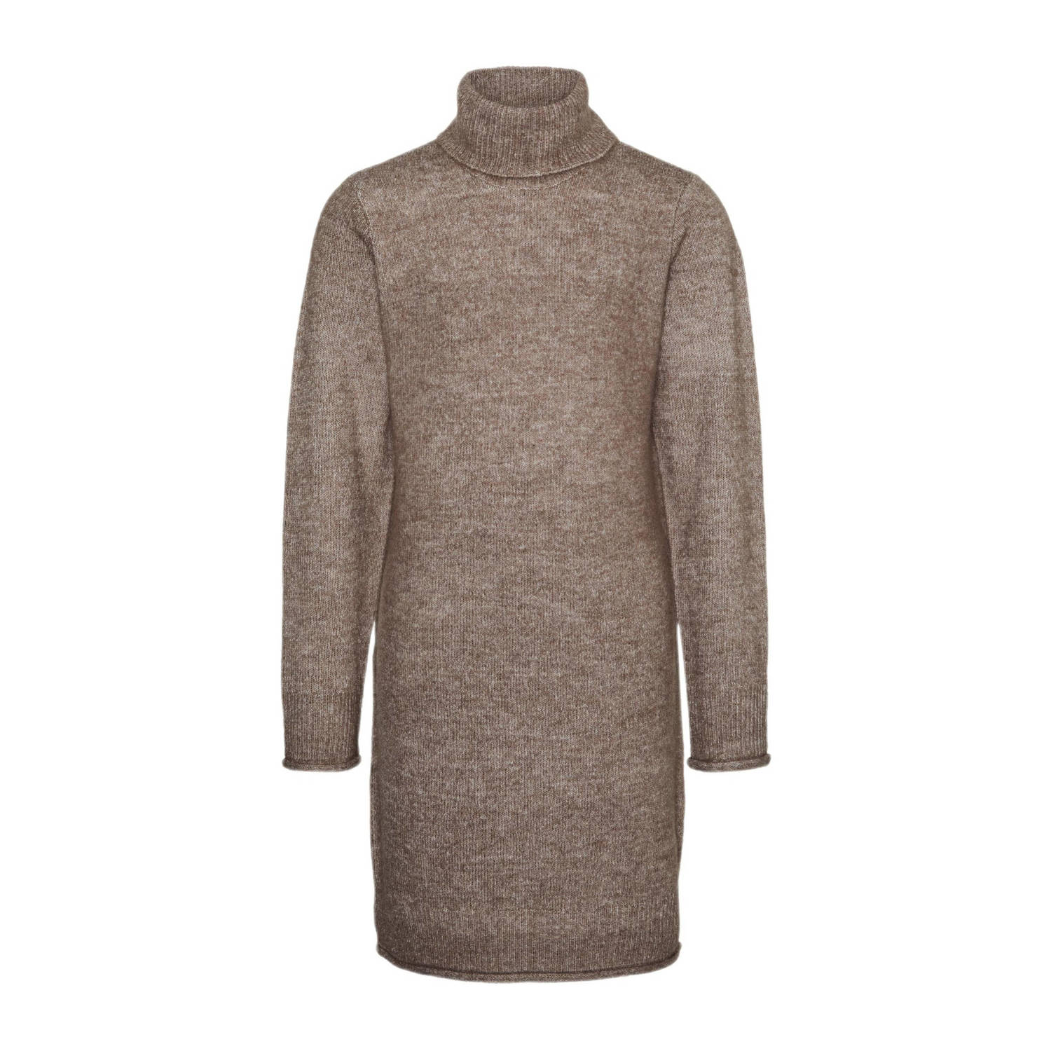 VERO MODA GIRL gebreide jurk VMKADEN van gerecycled polyester lichtbruin Meisjes Gerecycled polyester (duurzaam) Col 122 128