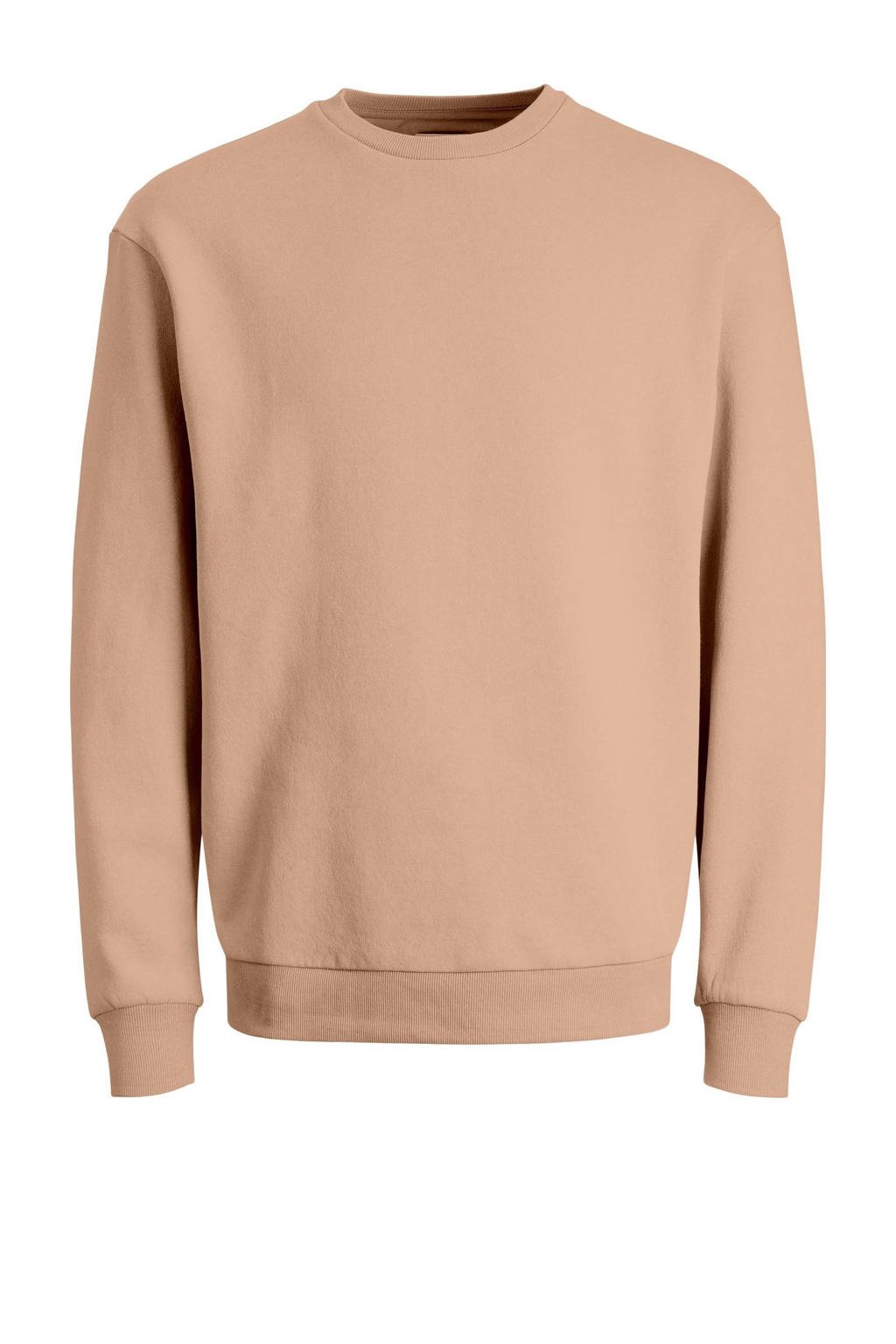 Roze jongens JACK & JONES JUNIOR sweater met effen, lange mouwen, ronde hals en geribde boorden