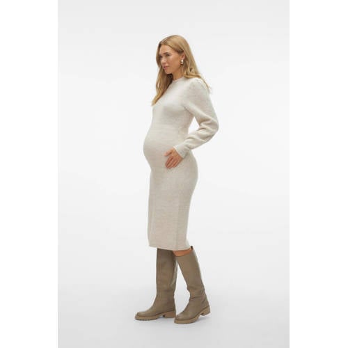 VERO MODA MATERNITY gebreide zwangerschapsjurk VMMVILLA ecru afbeelding