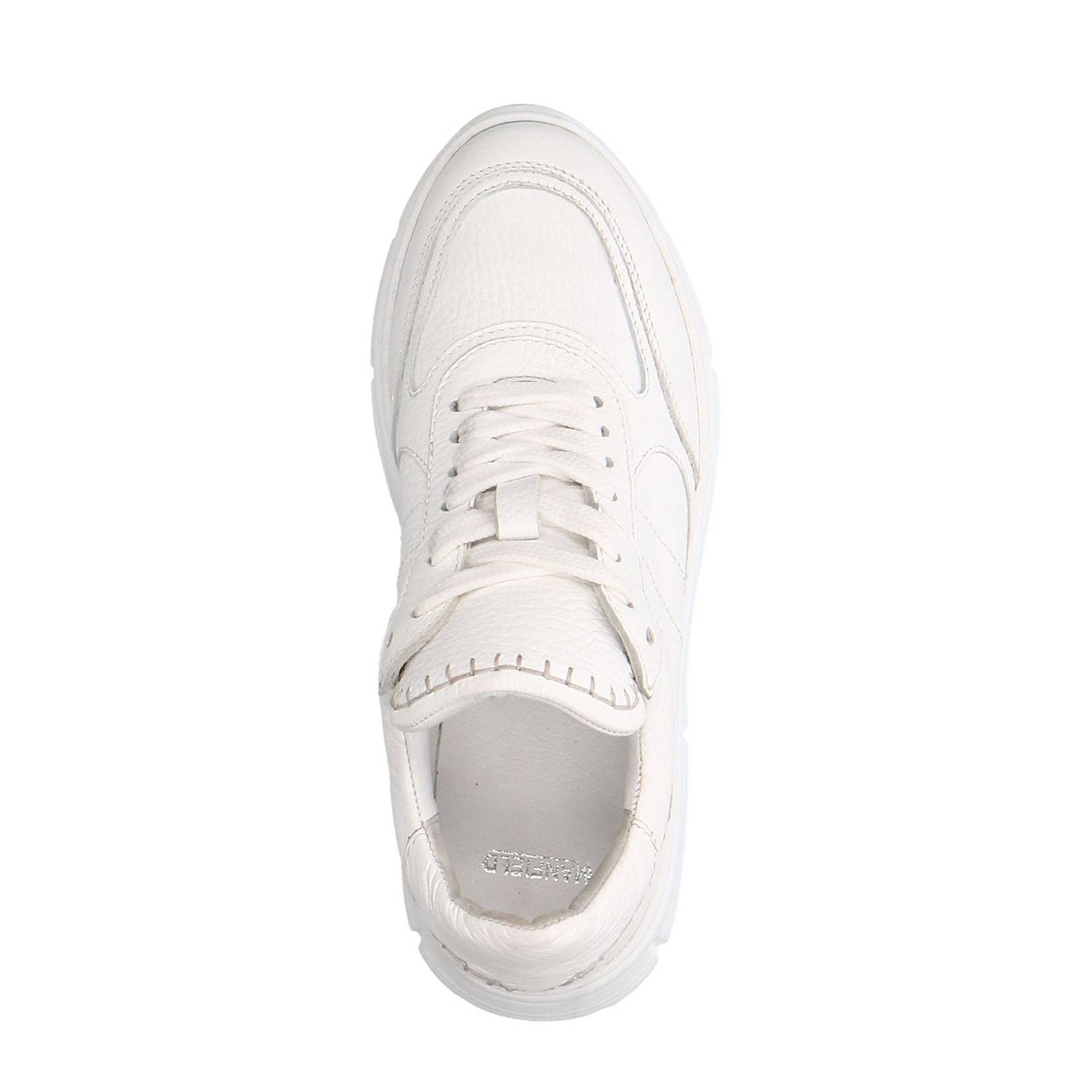 witte leren nikes dames