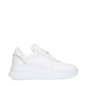 chunky leren sneakers wit