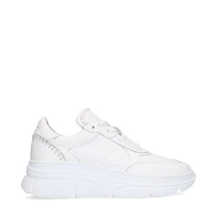 chunky leren sneakers wit