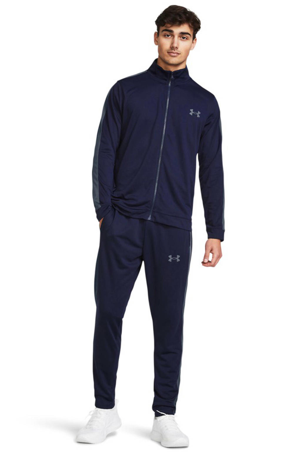 Under Armour   trainingspak donkerblauw/grijsblauw