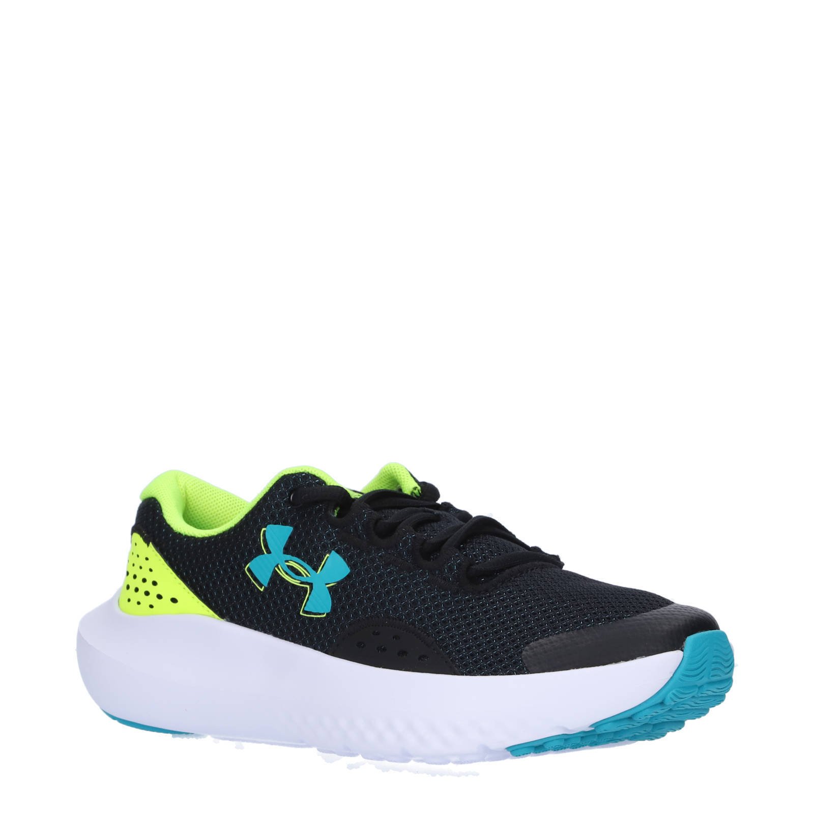 Under Armour GGS Surge 4 fitness schoenen zwart aqua geel wehkamp