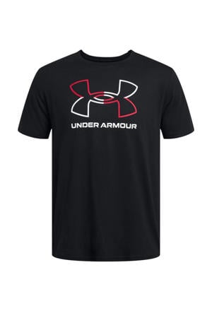 sportshirt Core Graphics zwart/wit/rood