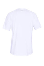 thumbnail: Wit en antraciete heren Under Armour sportsinglet tech 2.0 van polyester met effen, korte mouwen en ronde hals