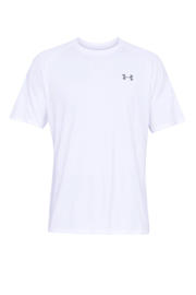 thumbnail: Witte heren Under Armour sportshirt Tech 2.0 van polyester met effen, korte mouwen en ronde hals