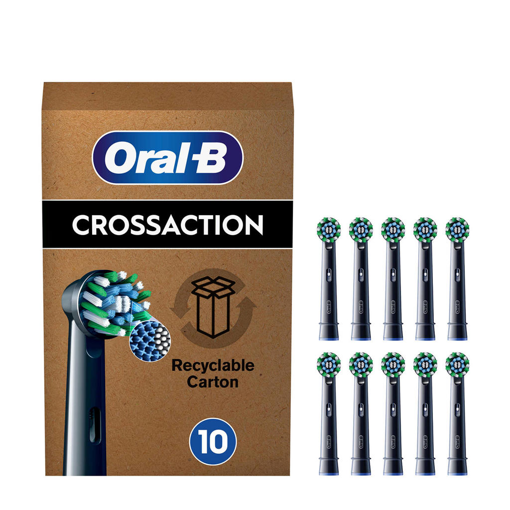 Oral-B Pro Cross Action opzetborstels - zwart - 10 stuks