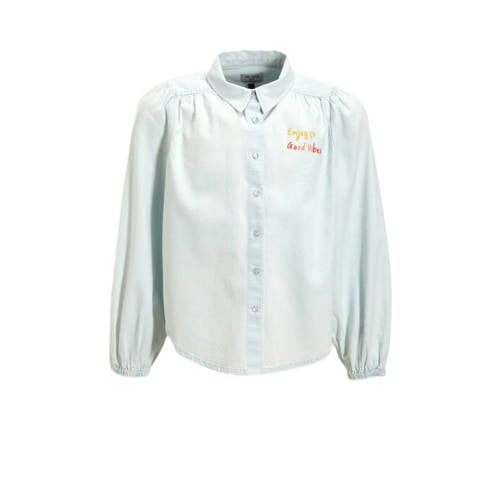 Me & My Monkey denim blouse Pilar lichtblauw afbeelding