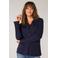 ES&SY getailleerde blazer van travelstof donkerblauw