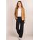 ES&SY getailleerde blazer van travelstof camel