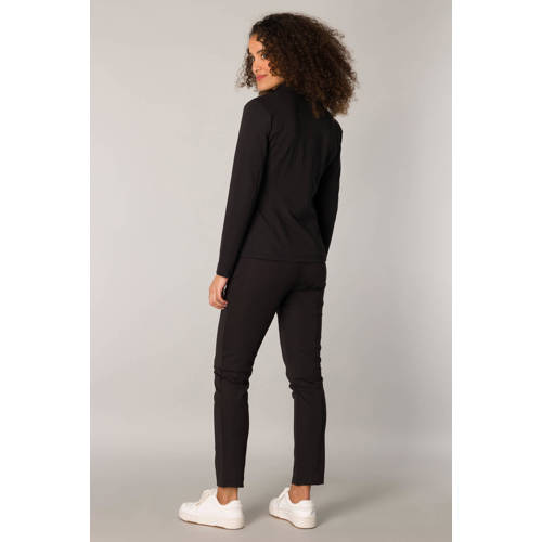 ES&SY getailleerde blazer van travelstof zwart afbeelding