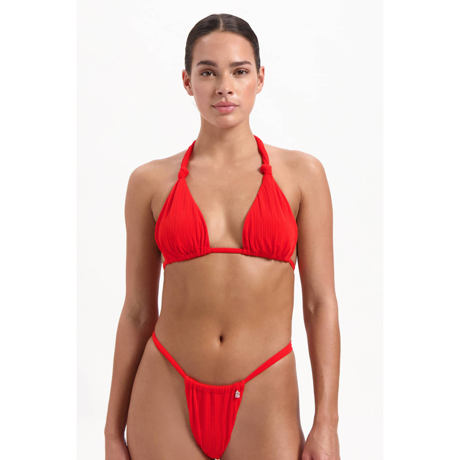 Beachlife voorgevormde triangel bikinitop rood