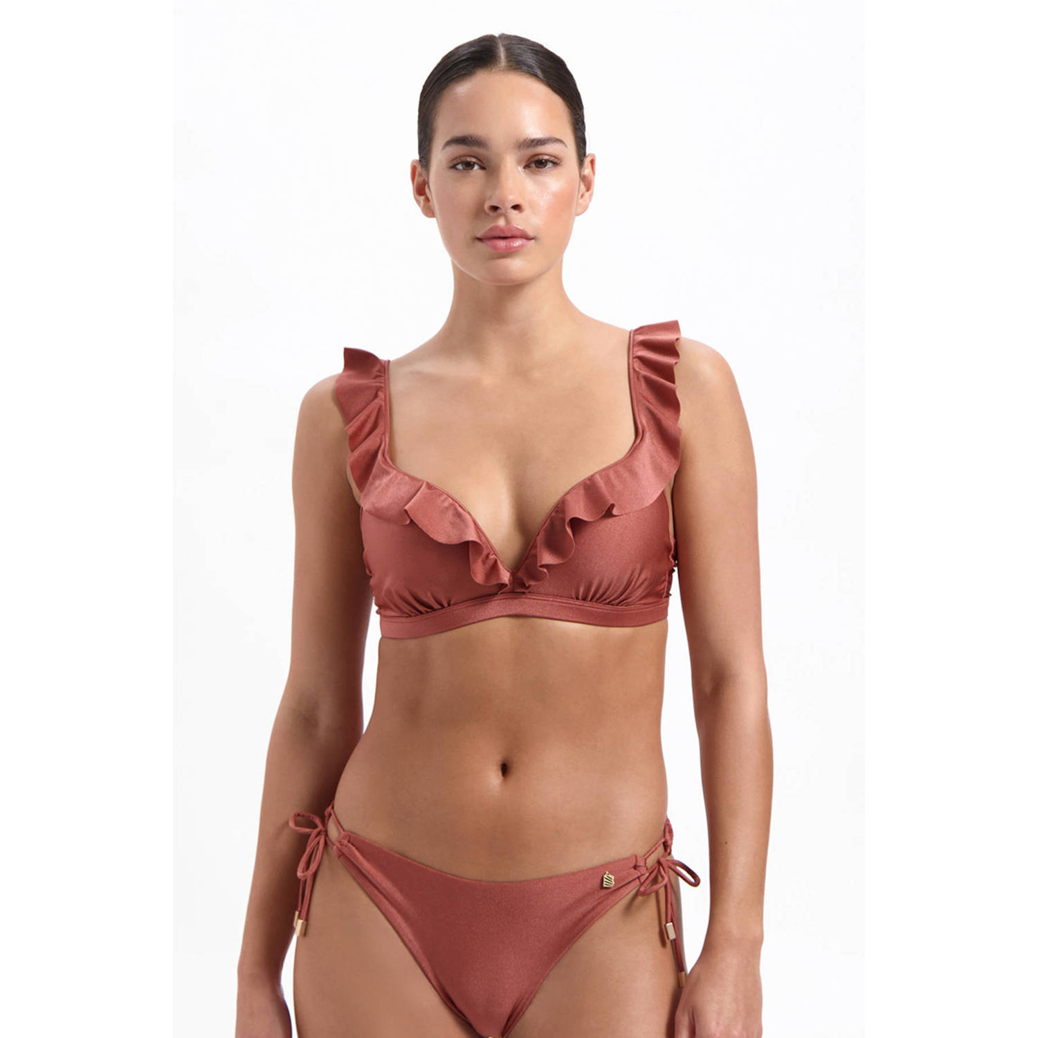 Beachlife strik bikinibroekje bruin