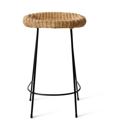 HKLIVING barkruk Wicker - Natural/black