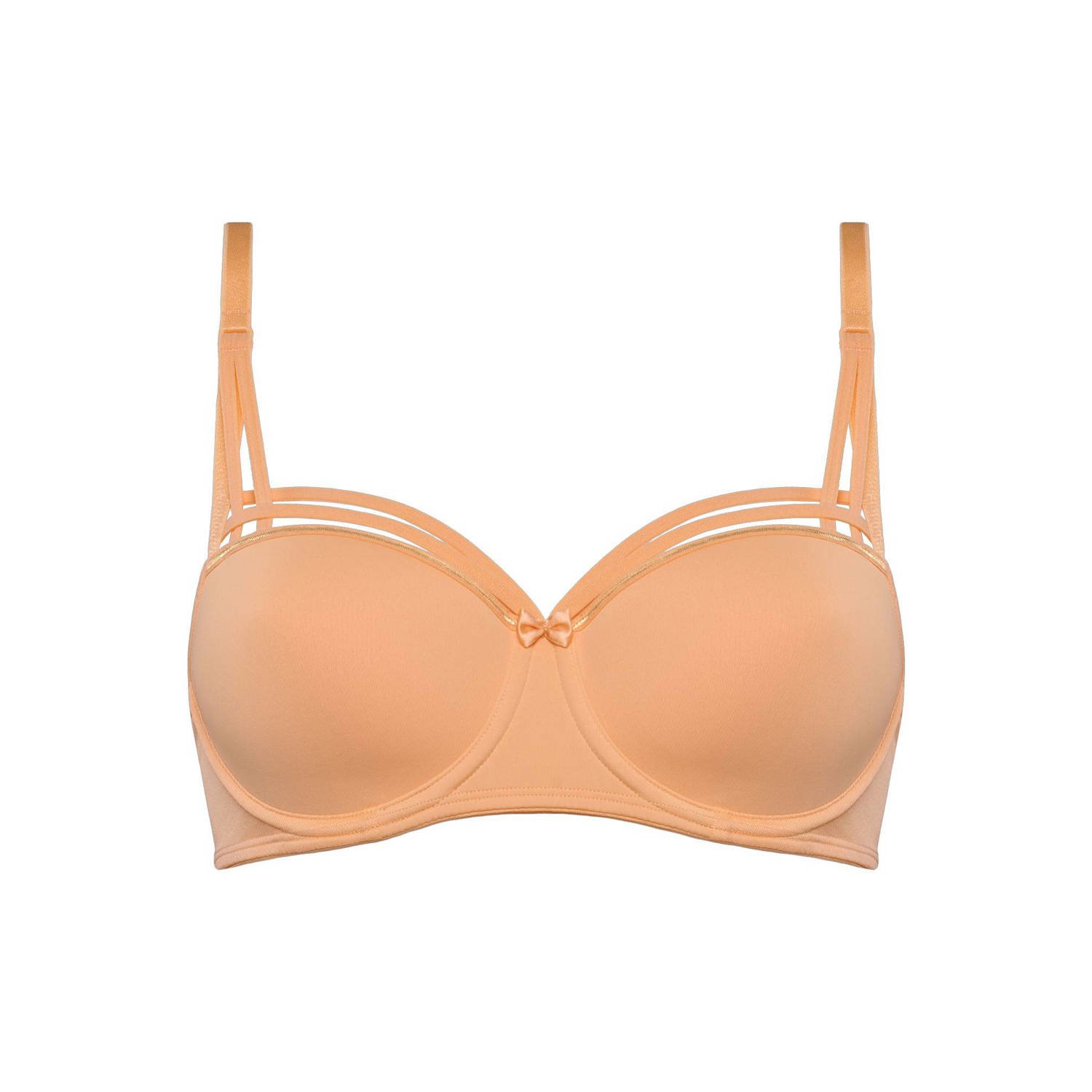 Marlies Dekkers dame de paris balconette bh wired padded apricot and gold