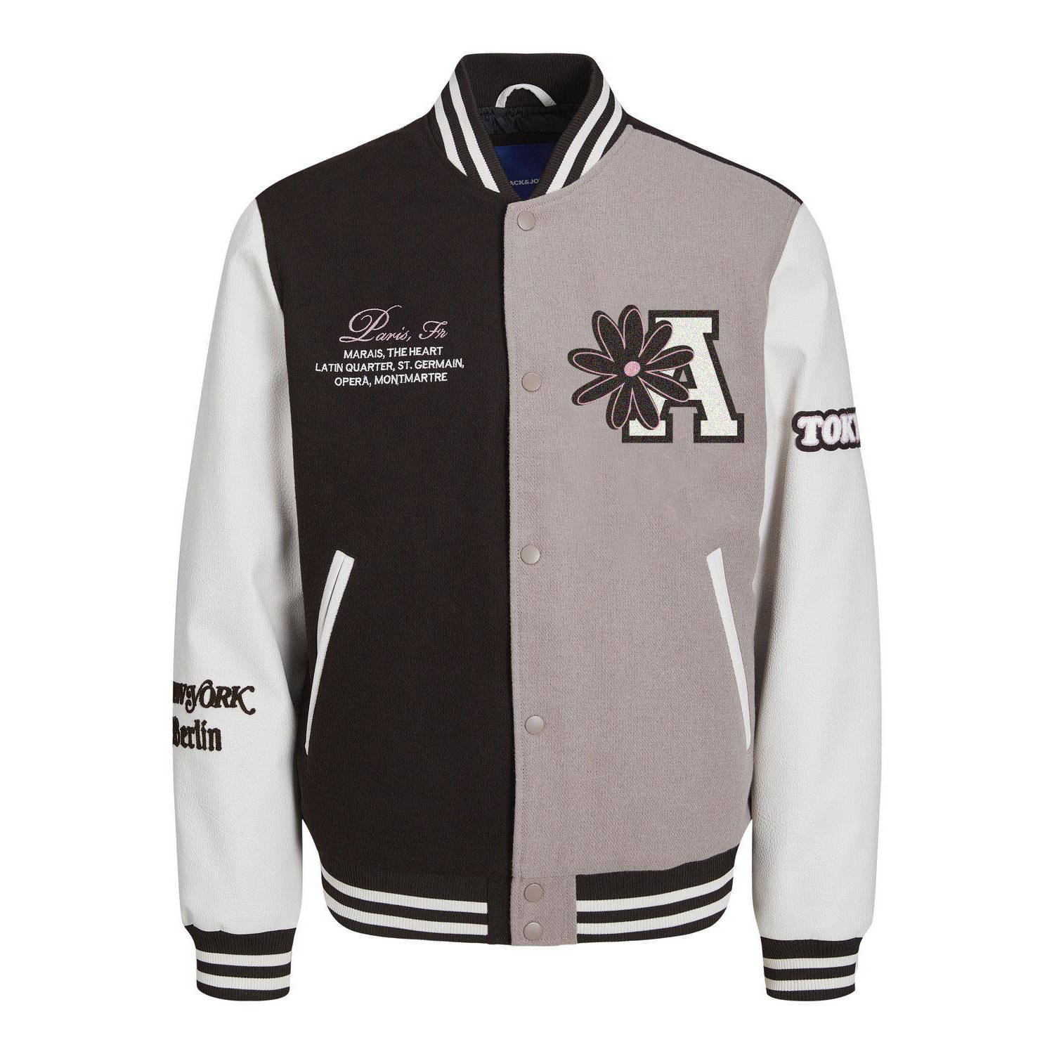 JACK & JONES ORIGINALS bomberjack JORCOLLEGE met printopdruk en borduursels atmosphere