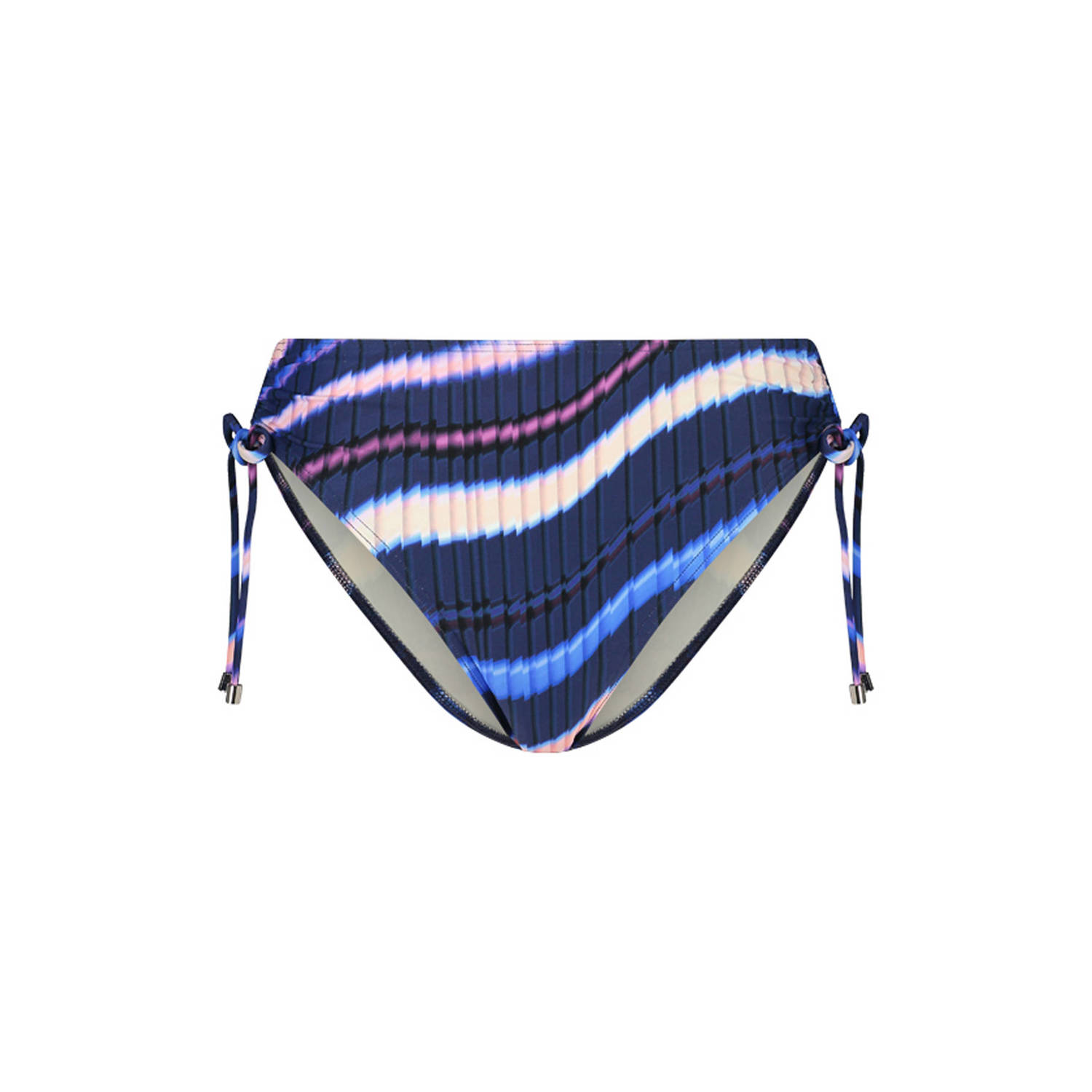 Cyell high waist bikinibroekje donkerblauw multi