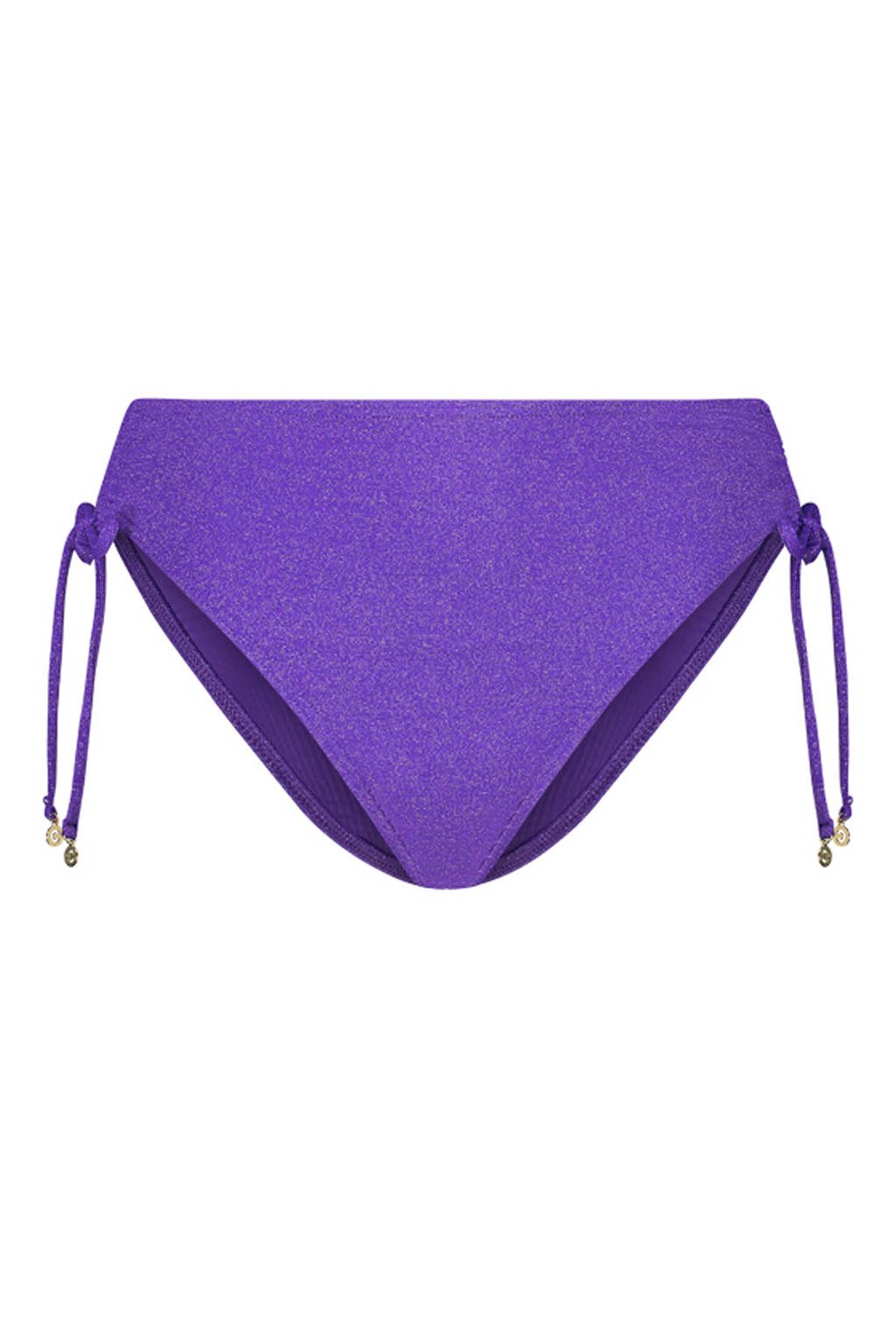 Cyell high waist bikinibroekje met lurex paars