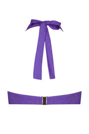 thumbnail: Cyell niet-voorgevormde halter bikinitop met lurex paars