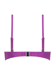 thumbnail: Cyell voorgevormde strapless bandeau bikinitop met ribstructuur fuchsia