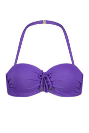 thumbnail: Cyell voorgevormde strapless bandeau bikinitop met lurex paars
