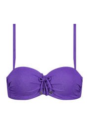 thumbnail: Cyell voorgevormde strapless bandeau bikinitop met lurex paars