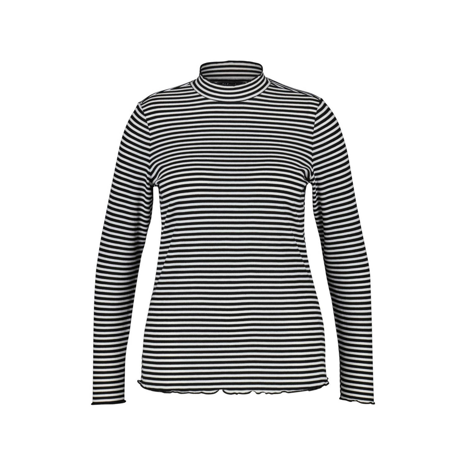 MS Mode gestreepte top zwart wit