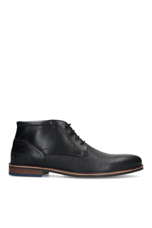 leren veterschoenen zwart
