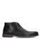 Manfield leren veterschoenen zwart