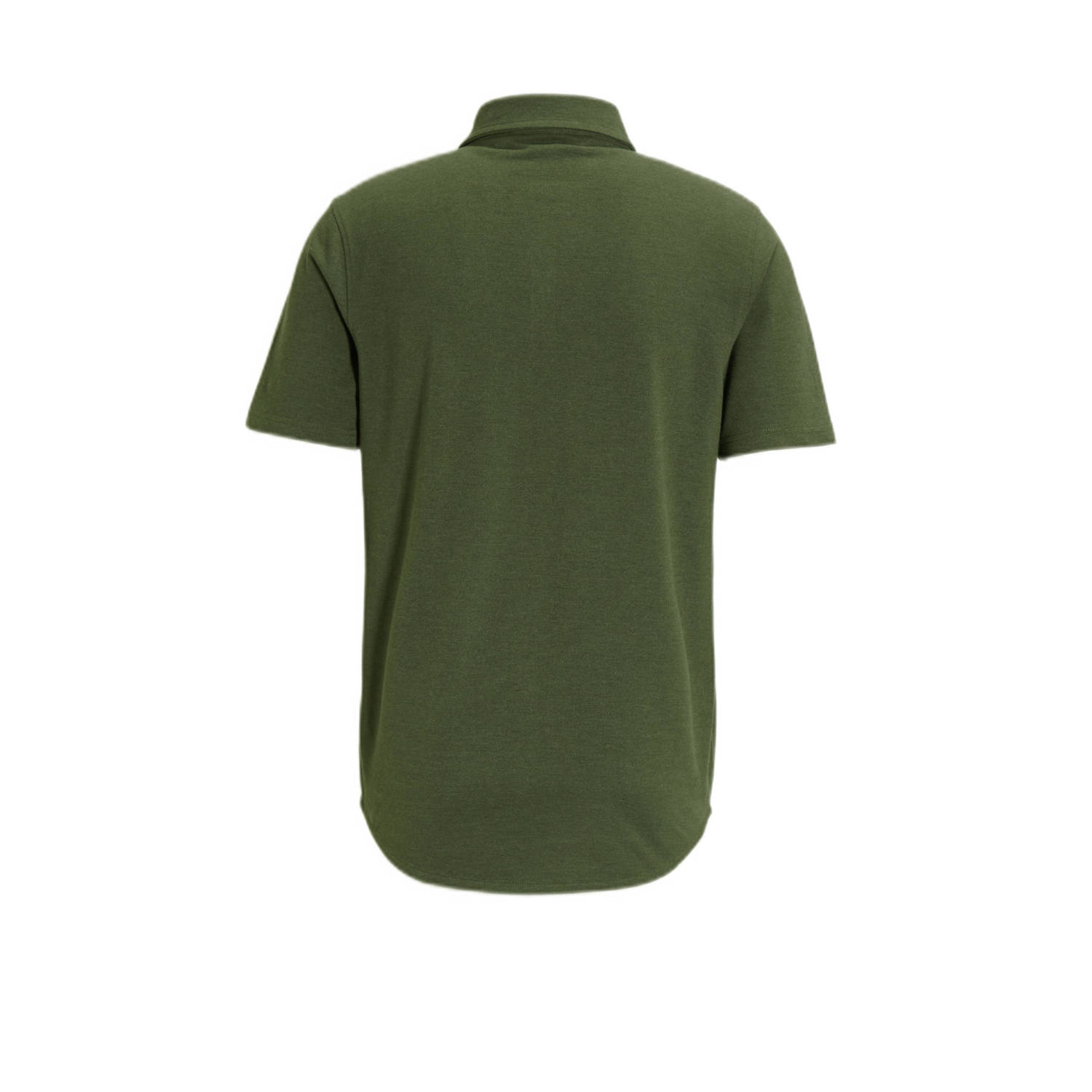 anytime piqué overhemd khaki