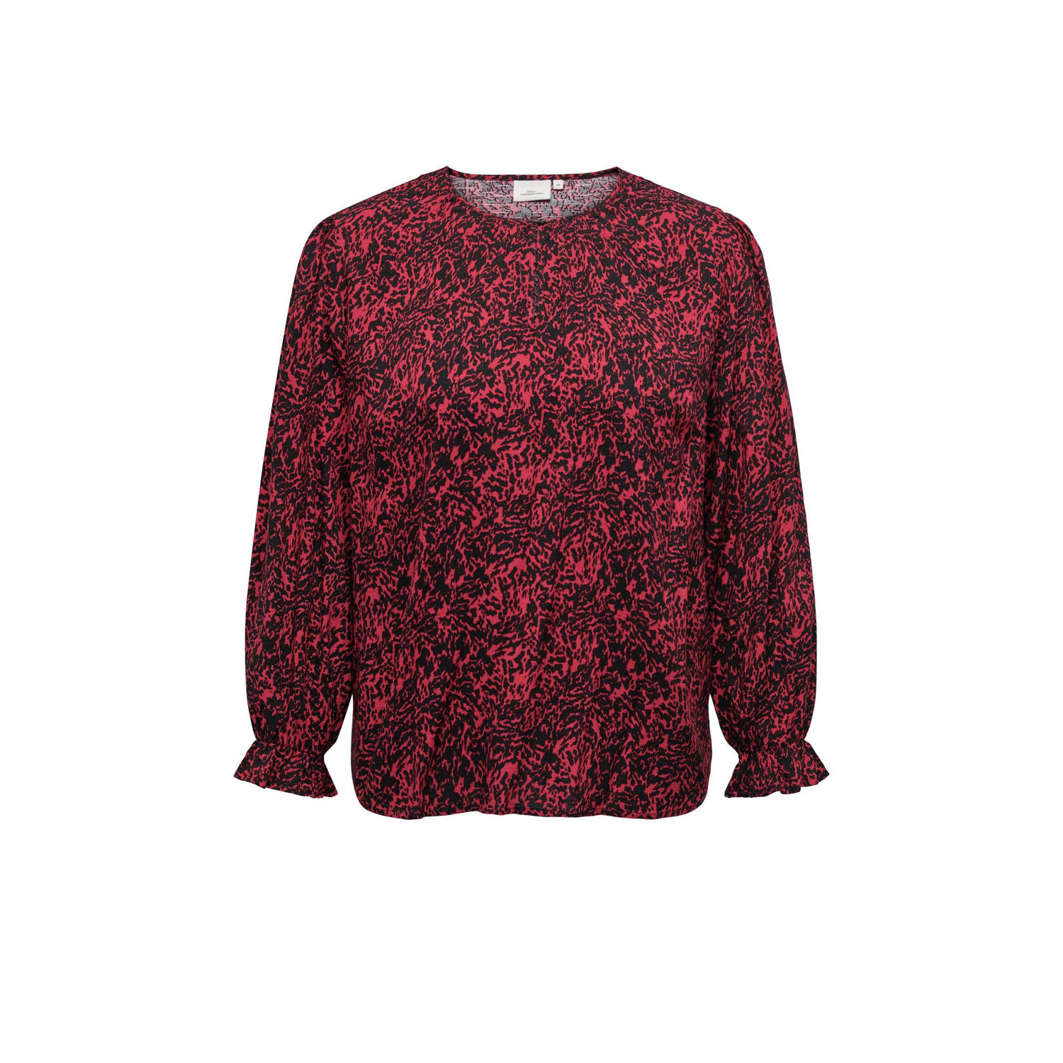 ONLY CARMAKOMA blousetop CARSCARLETT met all over print rood