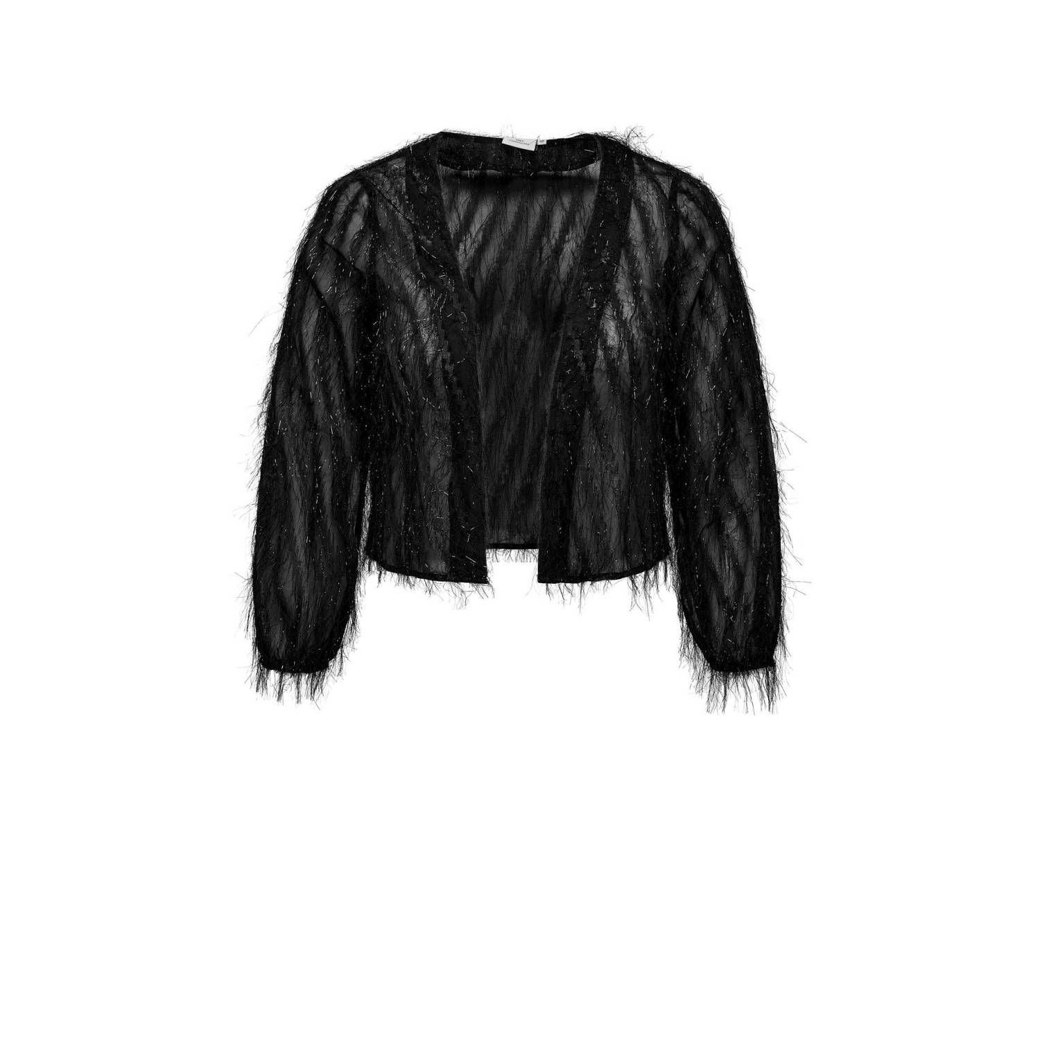 ONLY CARMAKOMA semi-transparant bolero CARPARTINI zwart