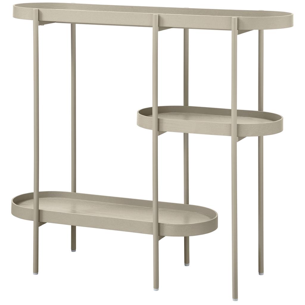 WOOOD WOOOD Sidetable Noan - Hout/Metaal - Beige - 80x90x28
