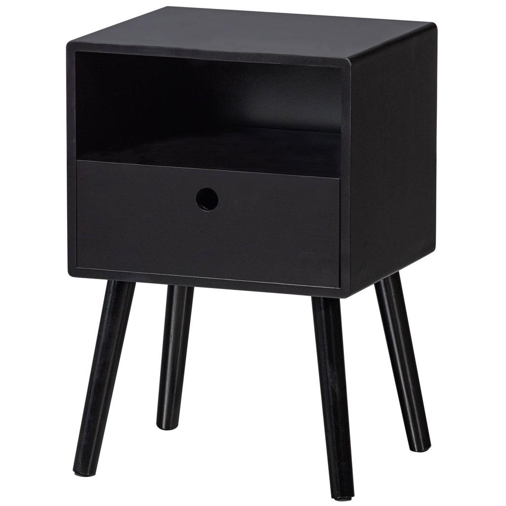 WOOOD WOOOD Ozzy Nachtkastje - MDF - Bordeauxrood - 53x36x30