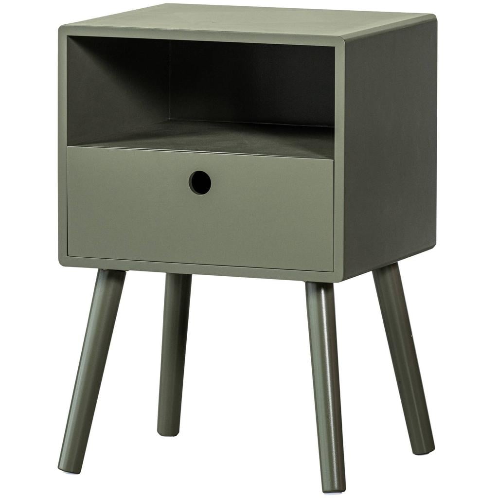 WOOOD Ozzy Nachtkastje - MDF - Bordeauxrood - 53x36x30
