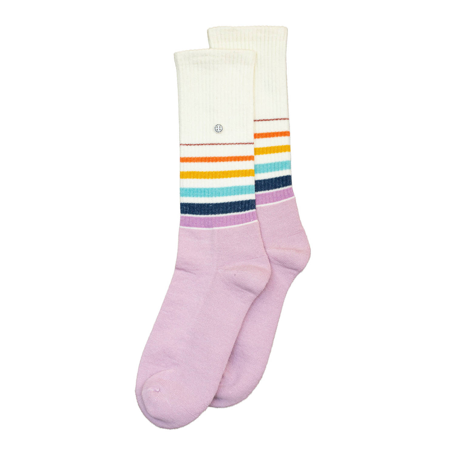 Alfredo Gonzales sokken Athletic Rainbow Gradient ecru roze