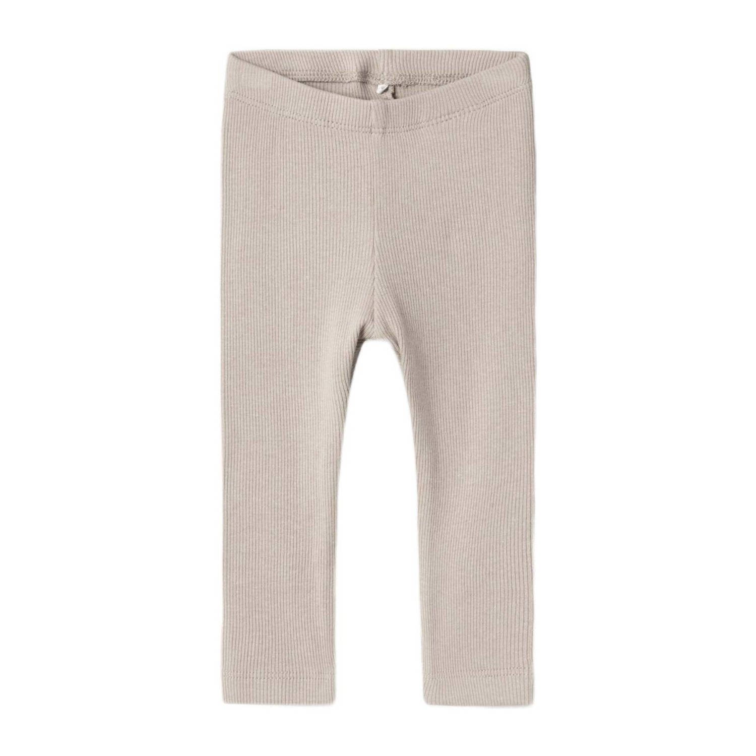 Name it BABY broek NBNKAB taupe Legging Bruin Katoen Effen 104