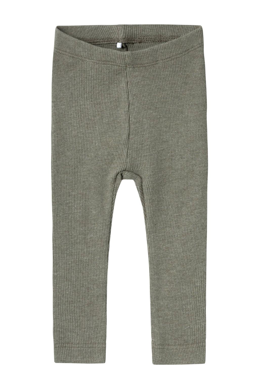 Groene jongens en meisjes NAME IT BABY broek van stretchkatoen met skinny fit, regular waist en effen