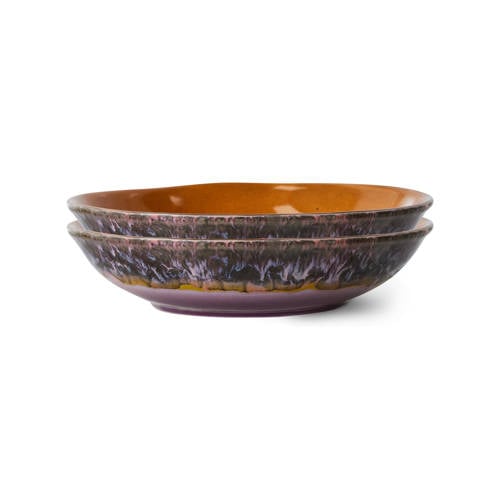 HKLIVING diep bord 70s (Ø21 cm) (set van 2) afbeelding