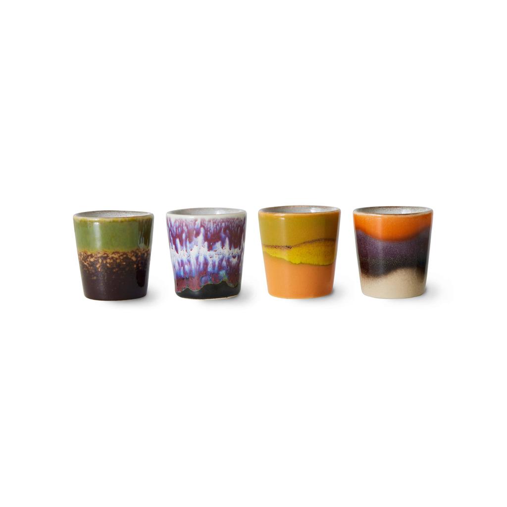 HKLIVING eierdop 70s (set van 4)
