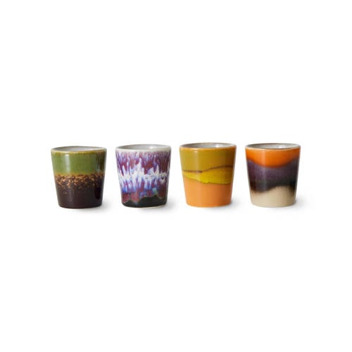 HKLIVING eierdop 70s (set van 4) afbeelding