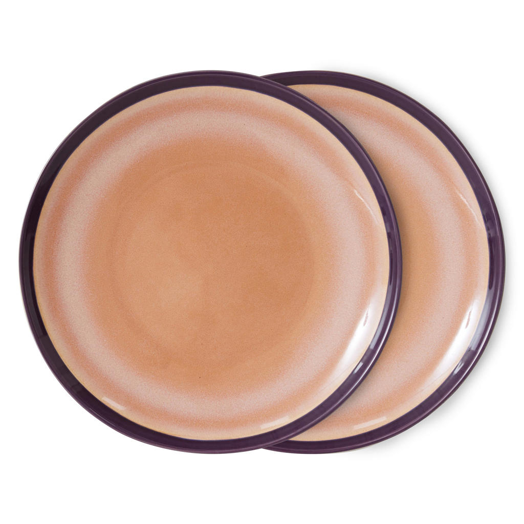 HKLIVING dinerbord 70s (Ø29 cm) (set van 2)